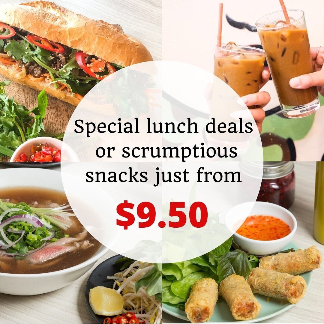 Happy Friday everyone! Lunch deals are available everyday from 11:30am until sold out or 4:30pm just from $9.5*. Order now via our website hanoirose.com.au or come in for a quick lunch in our venue! 😉 We are looking forward to seeing you all! 🤗

*excluding dine-in fees for certain items.
#lunchtime #vietnamesefood #vietnamesecuisine #foodforfoodies #banhmi #glutenfree #lunchspecials #brunswick #melbournefoodie #sydneyroad #hanoirose #foodforfoodies